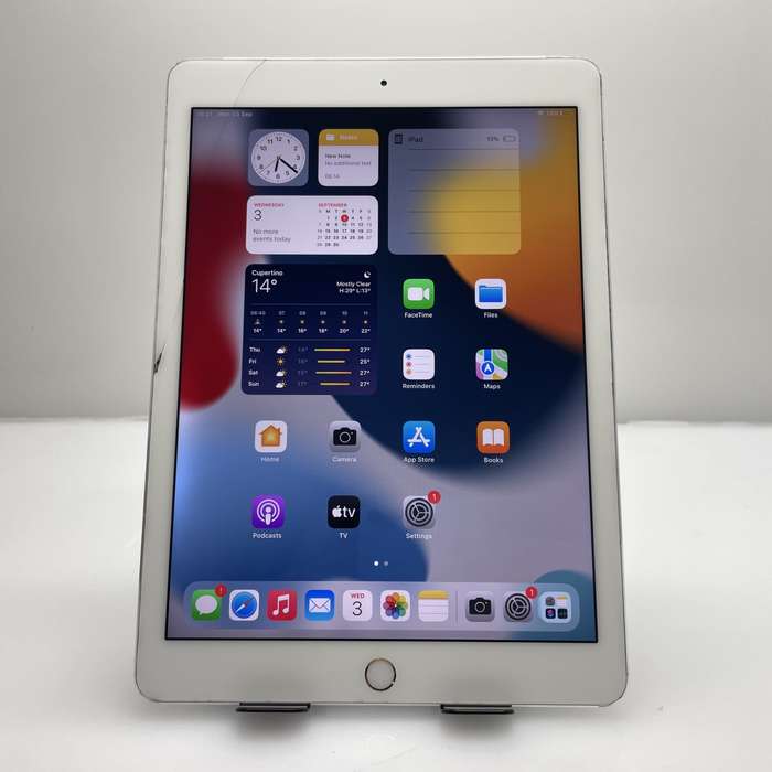 Apple iPad Air 2 16GB (Wi-Fi/Cellular) Silver - LCD Damage | Bent Casing | No Touch ID