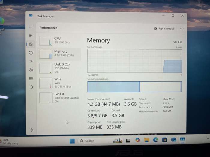 Asus X415F 10th Gen "Core i3" 2.50GHz 8GB RAM 256GB SSD NVMe Grey - Faulty Camera
