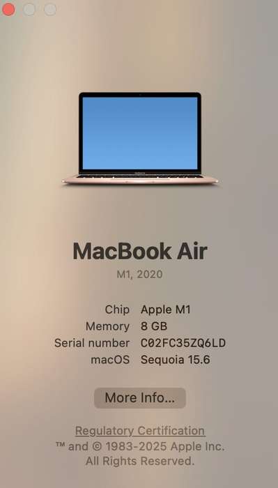 Apple MacBook Air 13-inch M1 8 CPU/7 GPU (2020) 8GB RAM 512GB SSD Rose Gold (12 Month Warra...