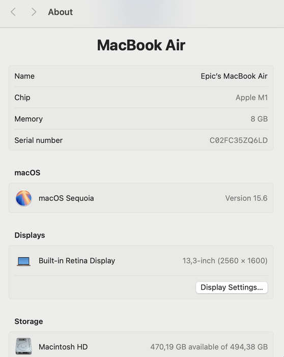 Apple MacBook Air 13-inch M1 8 CPU/7 GPU (2020) 8GB RAM 512GB SSD Rose Gold (12 Month Warra...
