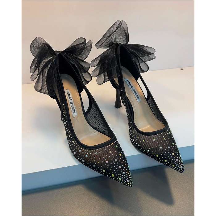 Pointed Toe Lace High Heels