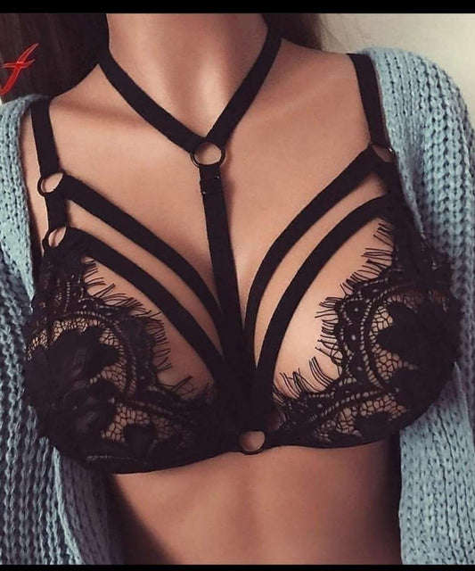 Delicate Floral Lace Bra