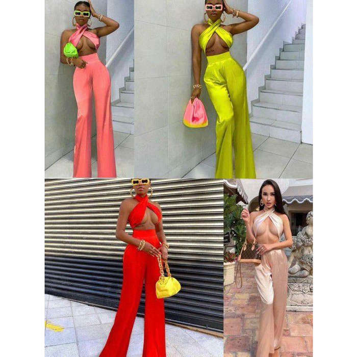 Satin Chic Crop Set