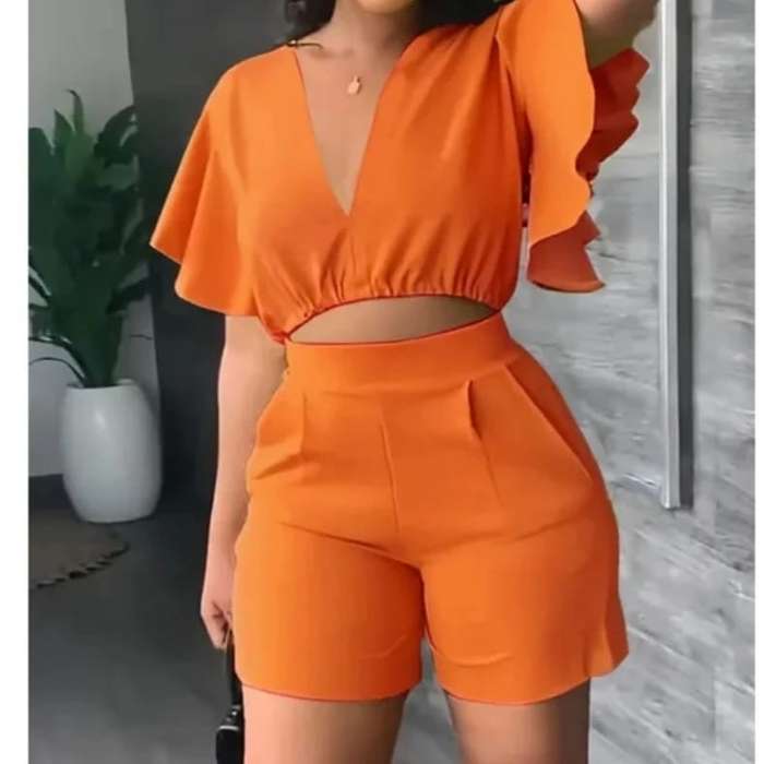Bold V-Neck Duo Set