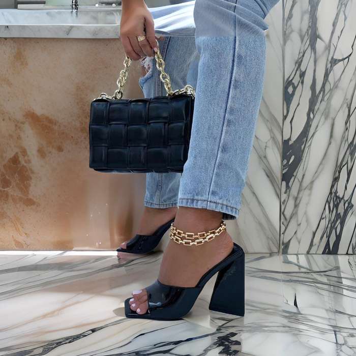 Chic Open-Toe Slip-Ons