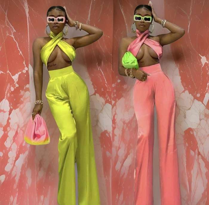 Satin Chic Crop Set