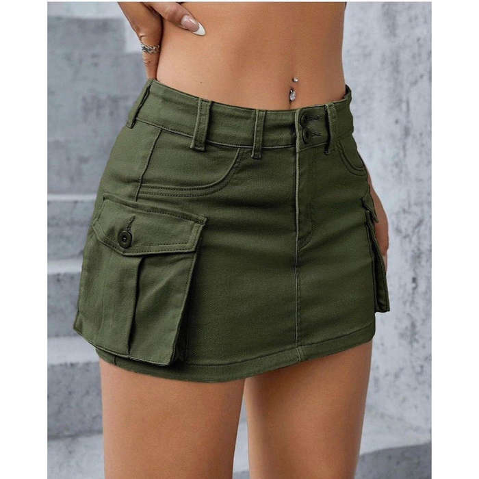 Trendy Pocket Mini Skirt