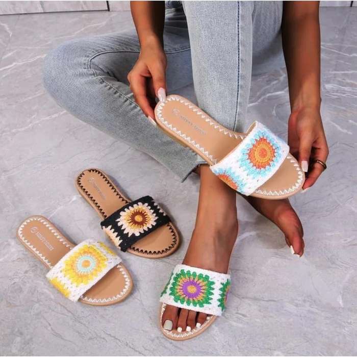 Elegant Crochet Flat Sandals