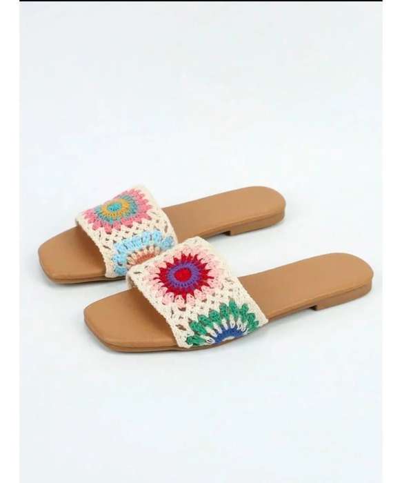 Elegant Crochet Flat Sandals