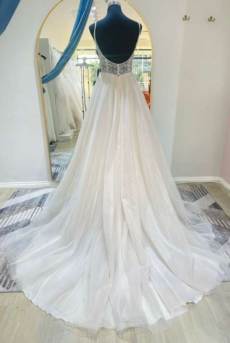 (Rental) Karla,Tulle beaded bodice ball-gown.