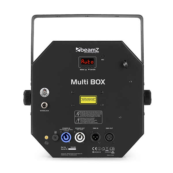 BEAMZ MULTIBOX LED EFFECT WITH LASER AND STROBE 18x 0.2W LED 9x 8W RGBAWUVP