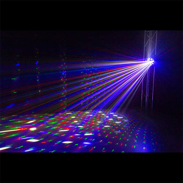 BEAMZ MULTIBOX LED EFFECT WITH LASER AND STROBE 18x 0.2W LED 9x 8W RGBAWUVP