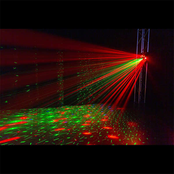 BEAMZ MULTIBOX LED EFFECT WITH LASER AND STROBE 18x 0.2W LED 9x 8W RGBAWUVP