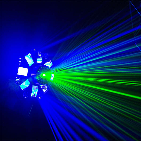 BEAMZ MULTIBOX LED EFFECT WITH LASER AND STROBE 18x 0.2W LED 9x 8W RGBAWUVP