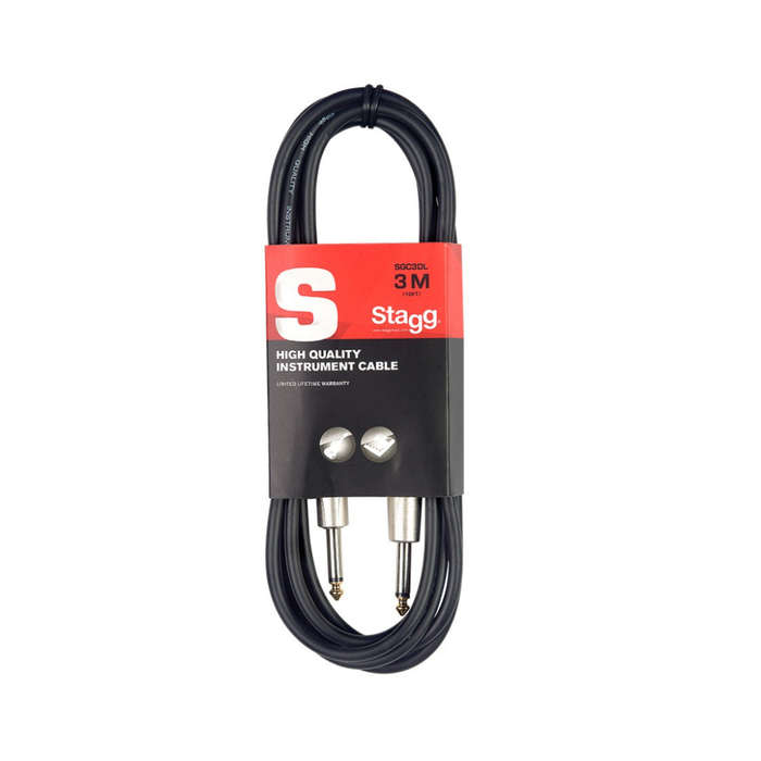 Stagg Deluxe Instrument Cable, Jack/Jack (m/m) 3M