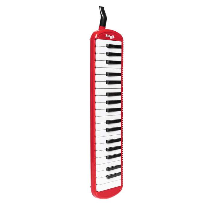 Stagg Red Plastic Melodica with 37 keys and Black Bag