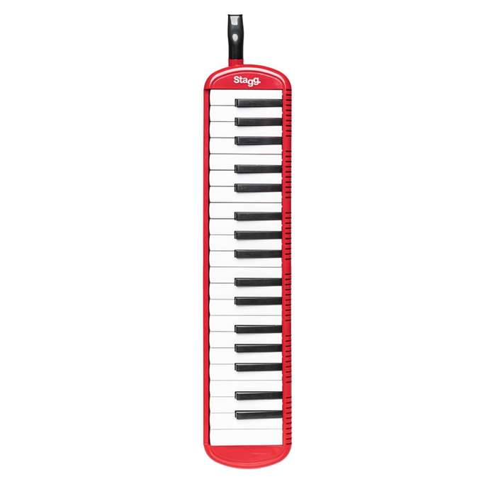Stagg Red Plastic Melodica with 37 keys and Black Bag