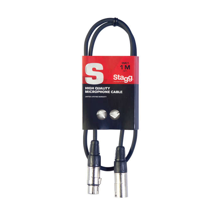 STAGG XLR-XLR Microphone Cable - 1M