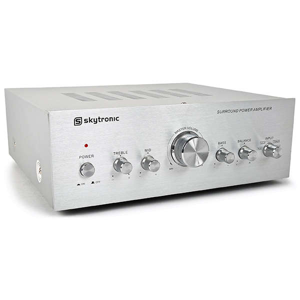 SKYTRONIC AV400 COMPACT HIFI AMPLIFIER 2X 200W SILVER