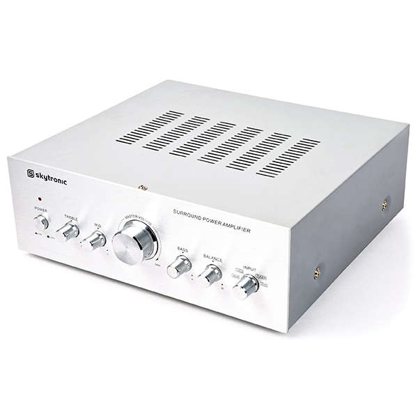 SKYTRONIC AV400 COMPACT HIFI AMPLIFIER 2X 200W SILVER