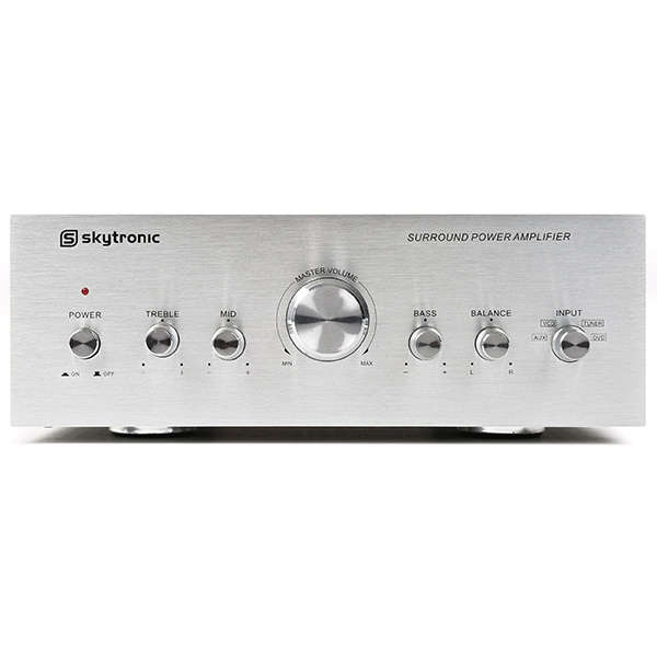 SKYTRONIC AV400 COMPACT HIFI AMPLIFIER 2X 200W SILVER