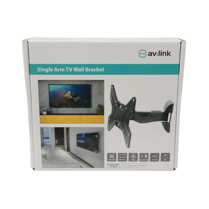 AVLINK - INS201 FULL MOTION SINGLE ARM TV WALL MOUNT BRACKET