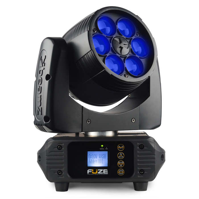 BEAMZ FUZE610Z LED MOVING HEAD WASH WITH ZOOM 6x 10W RGBW
