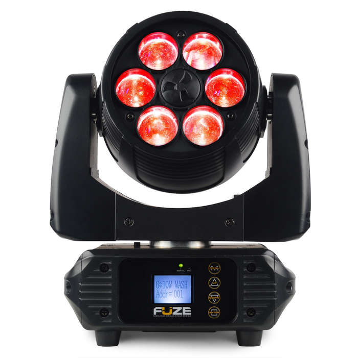 BEAMZ FUZE610Z LED MOVING HEAD WASH WITH ZOOM 6x 10W RGBW