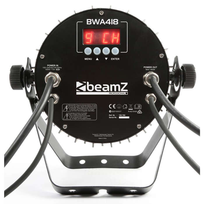 BEAMZPRO BWA418 LED PAR IP65 18x 12W RGBW