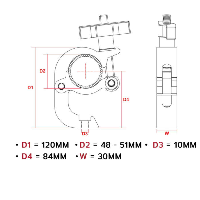 BEAMZ BC50-250Q QUICK TRIGGER SLIMLINE 250KG ALUMINIUM