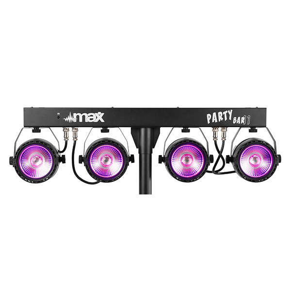 BEAMZ PARTYBAR11 SET 4 X COB PAR 4x 20W RGB