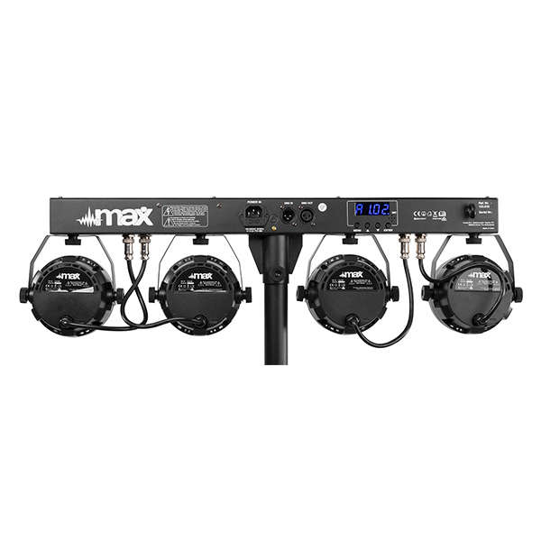 BEAMZ PARTYBAR11 SET 4 X COB PAR 4x 20W RGB