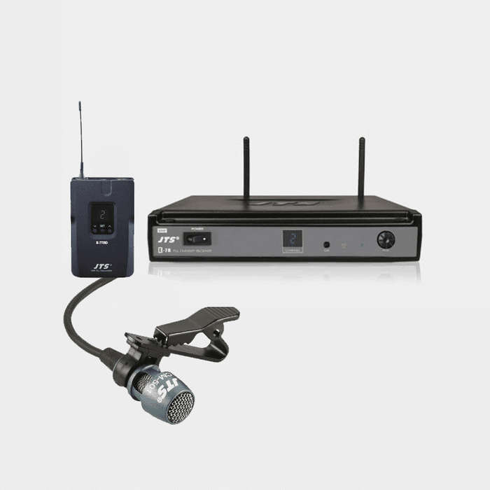 JTS E-7R/E-7TB+CM-501 LAPEL MICROPHONE DIVERSITY UHF 518-542MHz