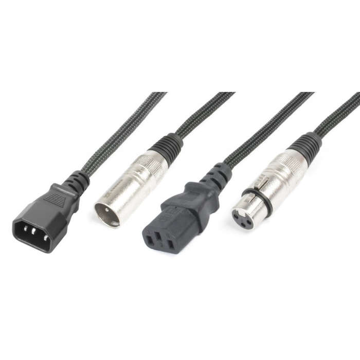 PDC CX09-5 POWER/SIGNAL LEAD IEC MALE/ XLR MALE  - IEC FEMALE/ XLR FEMALE 5M