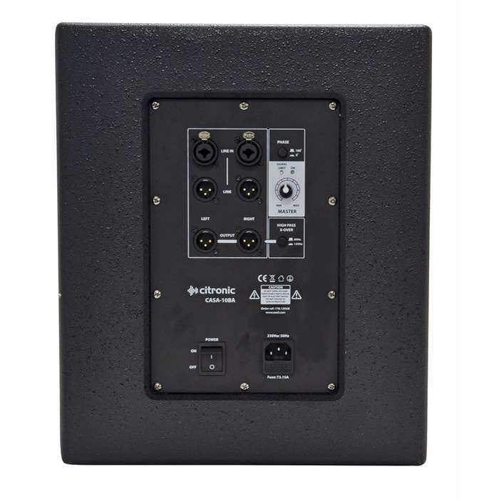 CITRONIC CASA-10BA ACTIVE SUBWOOFER SPEAKER 10IN BLACK 300W 8 OHM