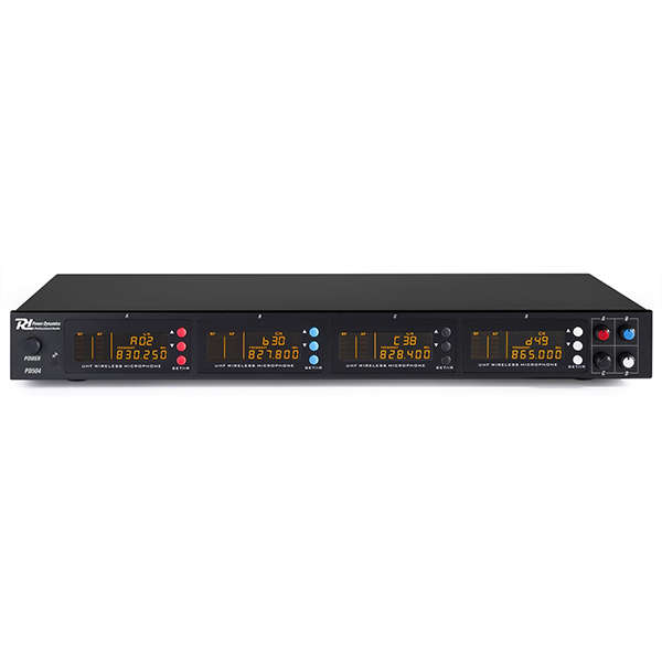 POWER DYNAMICS PD504H QUAD HANDHELD MICROPHONE UHF 826.300/831.200 MHz /863.000/865.000 MHz