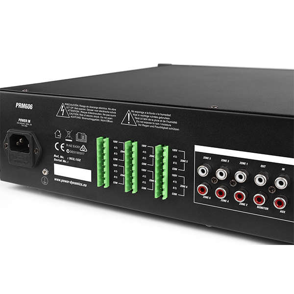 PDM PRM606 100V MIXER AMPLIFIER 360W USB/SD/BT 6 ZONE