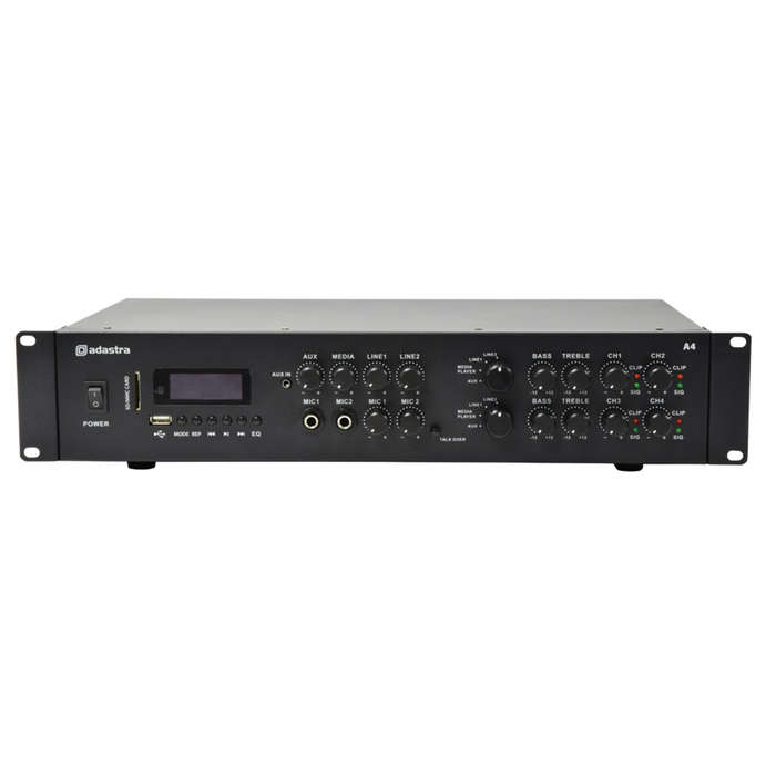 ADASTRA A4 2U MIXER AMPLIFIER 4X 200W