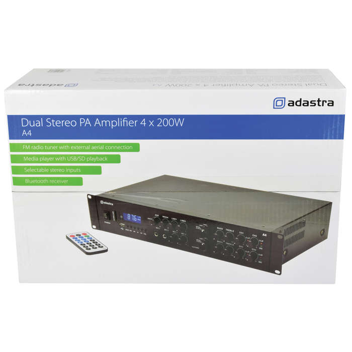 ADASTRA A4 2U MIXER AMPLIFIER 4X 200W