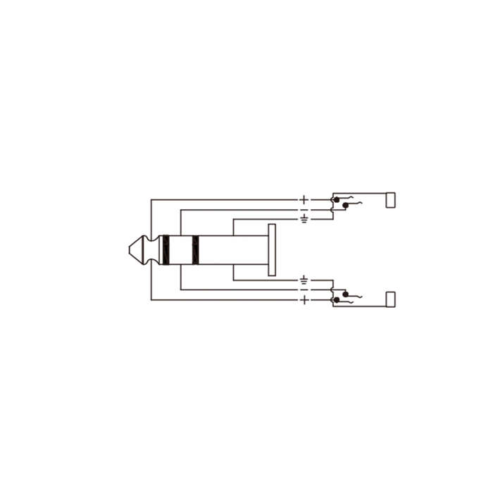 ROXTONE ADAPTOR 6.3mm STEREO MALE TO 2x 3.5mm STEREO FEMALE