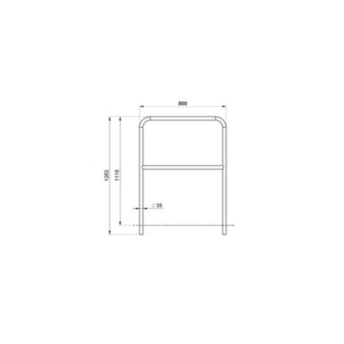 ALUSTAGE ALUMINIUM HANDRAIL 1M