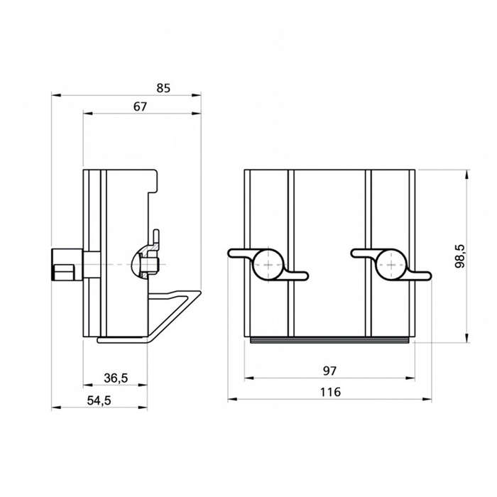 ALUSTAGE HANDRAIL CLAMP FOR SCA-05 PANTHER DECK