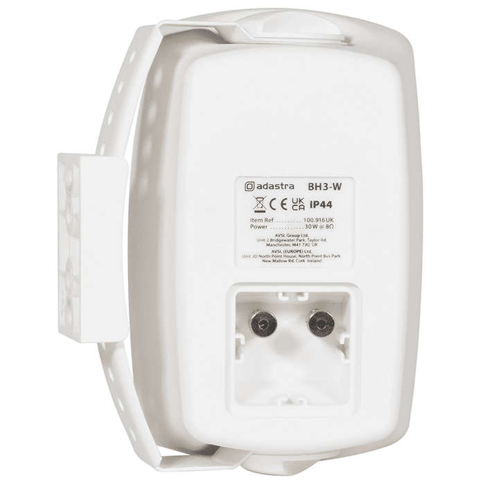 ADASTRA BH3-W PASSIVE WALL MOUNT SPEAKER 3IN WHITE 30W 8 OHM IP44 PAIR