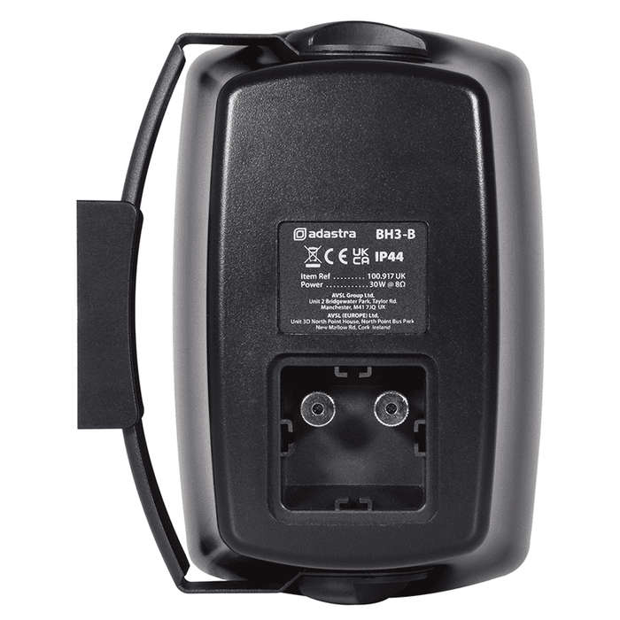 ADASTRA BH3-B PASSIVE WALL MOUNT SPEAKER 3IN BLACK 30W 8 OHM IP44 PAIR