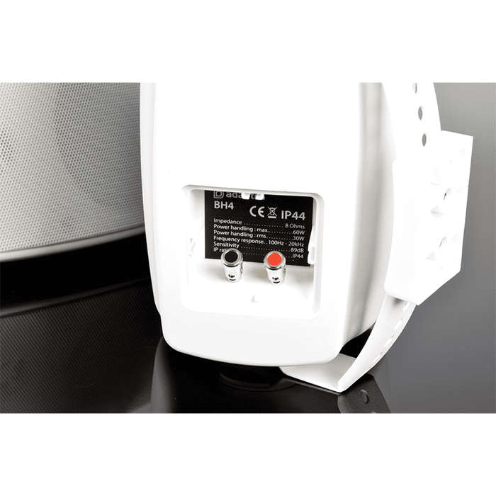 ADASTRA BH4-W PASSIVE WALL MOUNT SPEAKER 4IN WHITE 30W 8 OHM IP44 PAIR