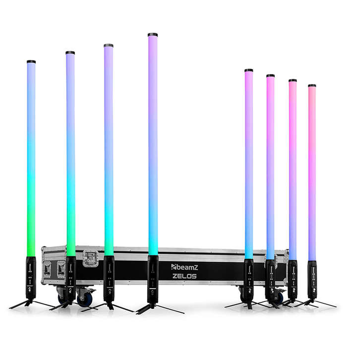 BEAMZ ZELOS LED TUBE IP65 RGBW [8 IN A FLIGHTCASE]