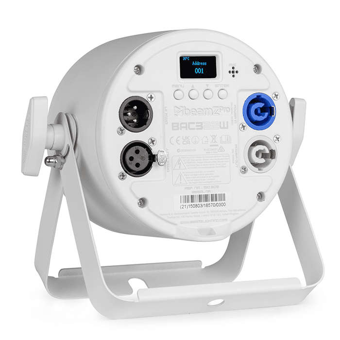 BEAMZPRO BAC322W LED PROPAR 6x 10W RGBALC WHITE EDITION