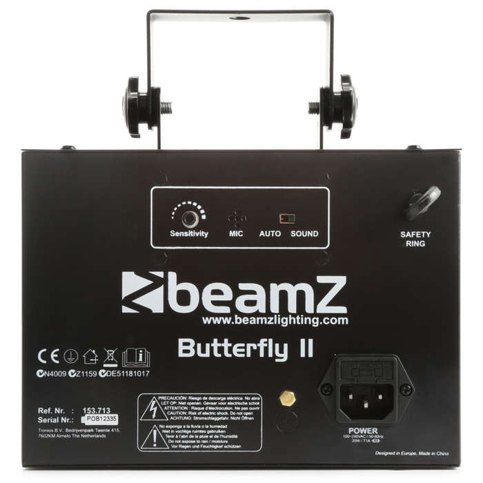 BEAMZ BUTTERFLY II LED MINI DERBY 6x 3W RGBAWUVP