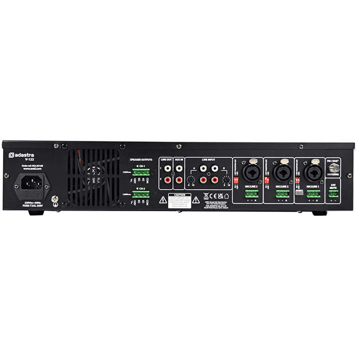 ADASTRA V-122 100V MIXER AMPLIFIER 2x 120W USB/BT/FM/DAB+