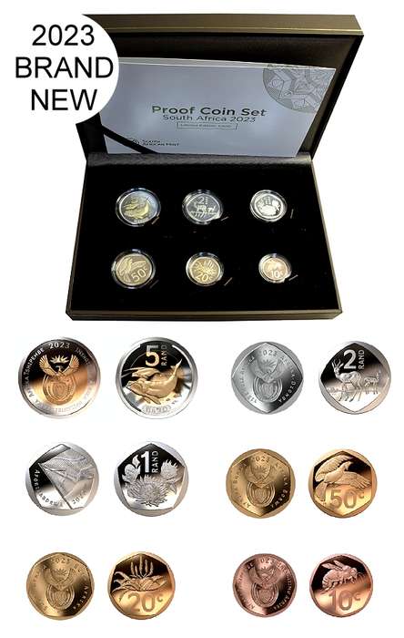 *#* FREE SHIPPING - 2023 South African Short Proof Coin Set - 4th Decimal Series *#*